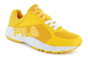 tenis fila mujer mostaza