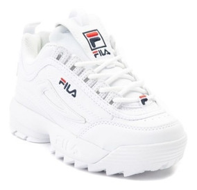 tenis fila niña blancos
