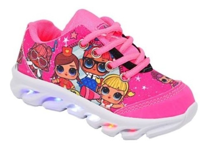 Tenis Infantil De Led Luzinha Princesa Lol Para Crianças - R$ 48,60 em Mercado Livre