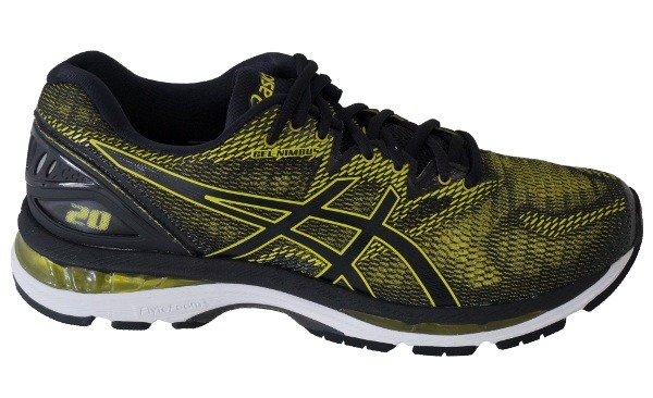 asics gel nimbus 20 masculino preto