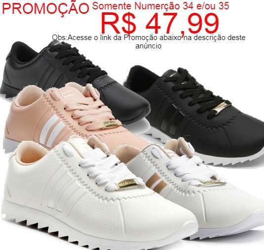 tenis moleca no mercado livre