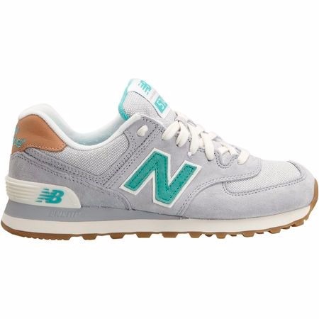 new balance grises con verde