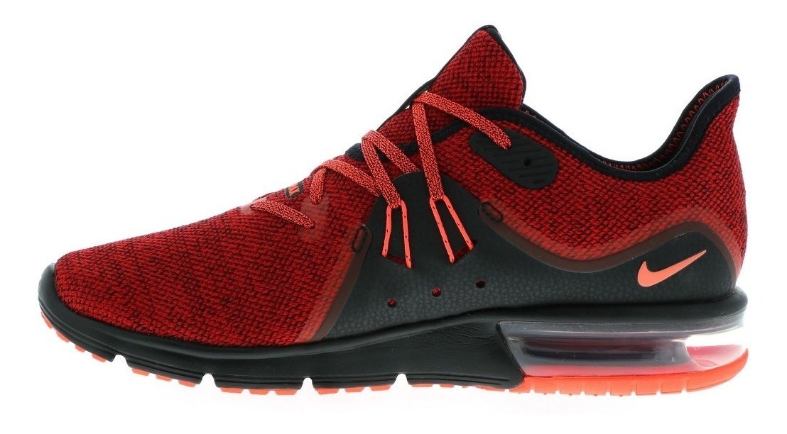 tenis nike air max rojos con negro