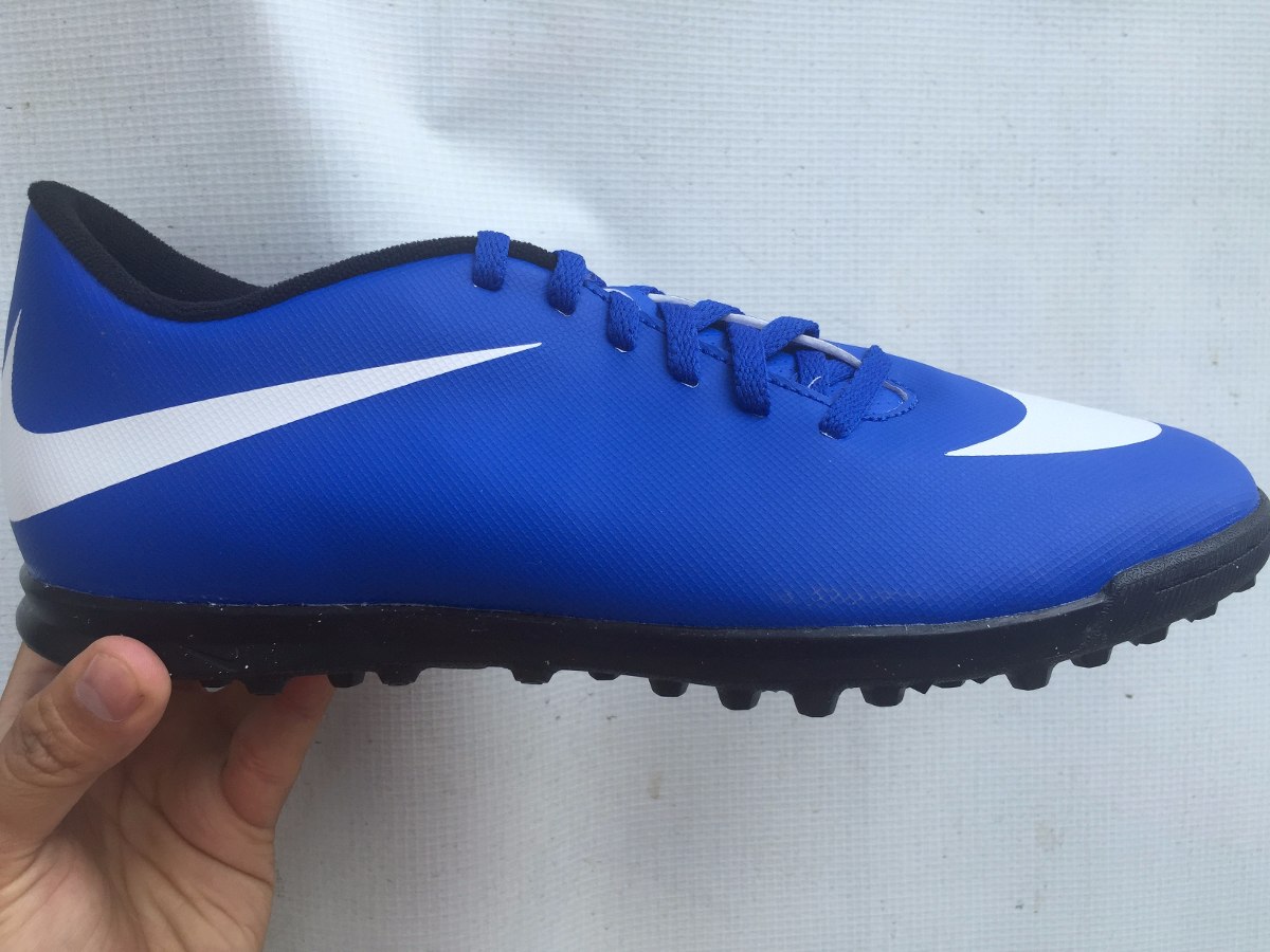 tacos nike azul con blanco