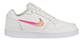 tenis nike blancos con paloma rosa