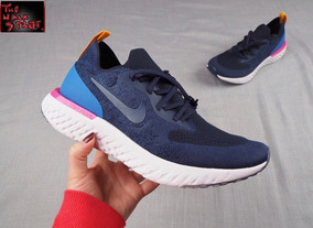 nike epic react flyknit azul