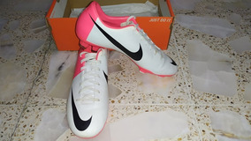 tenis nike mercurial blanco con rosa