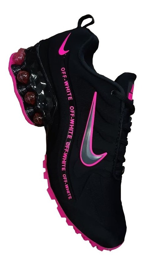 tenis nike negro con fucsia