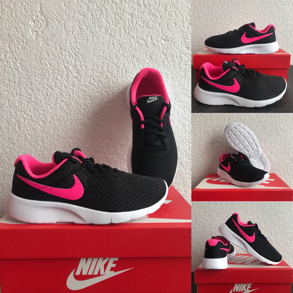 nike negros con rosa