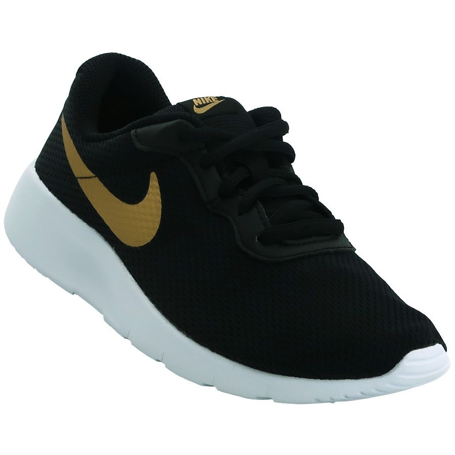 tenis nike mujer negro con dorado