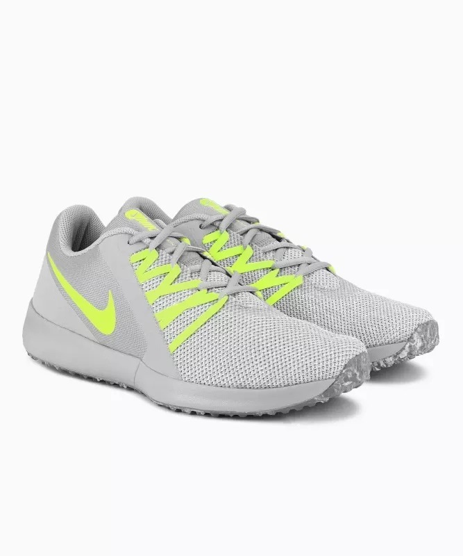 tenis nike grises con verde