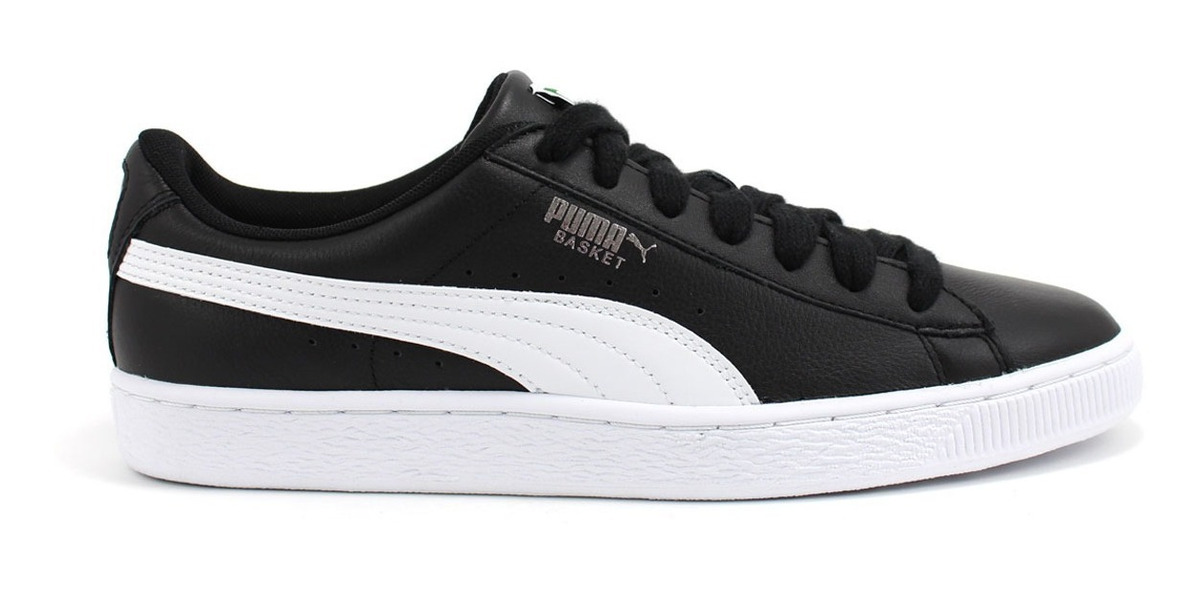 tenis puma negro con blanco