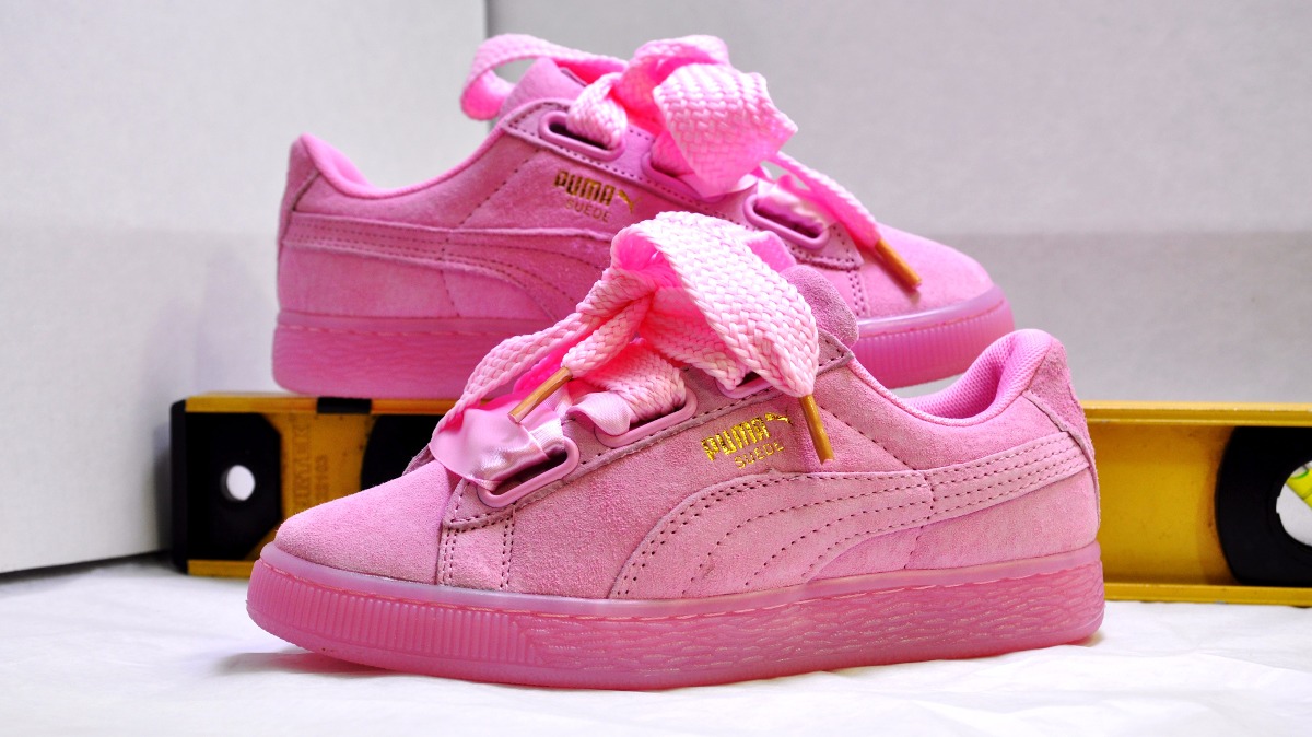 tenis puma rosa con liston