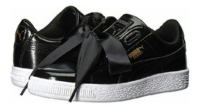 puma basket charol negro