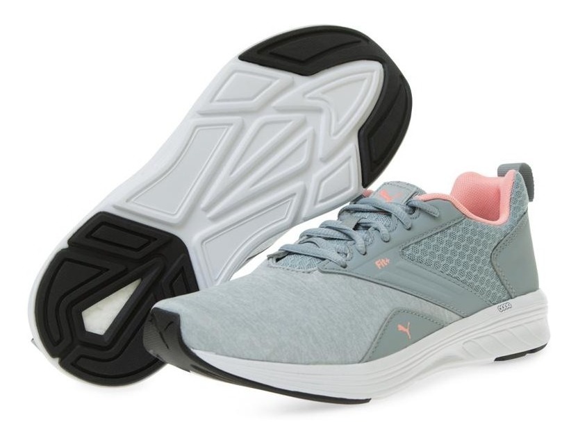 tenis puma gris para mujer