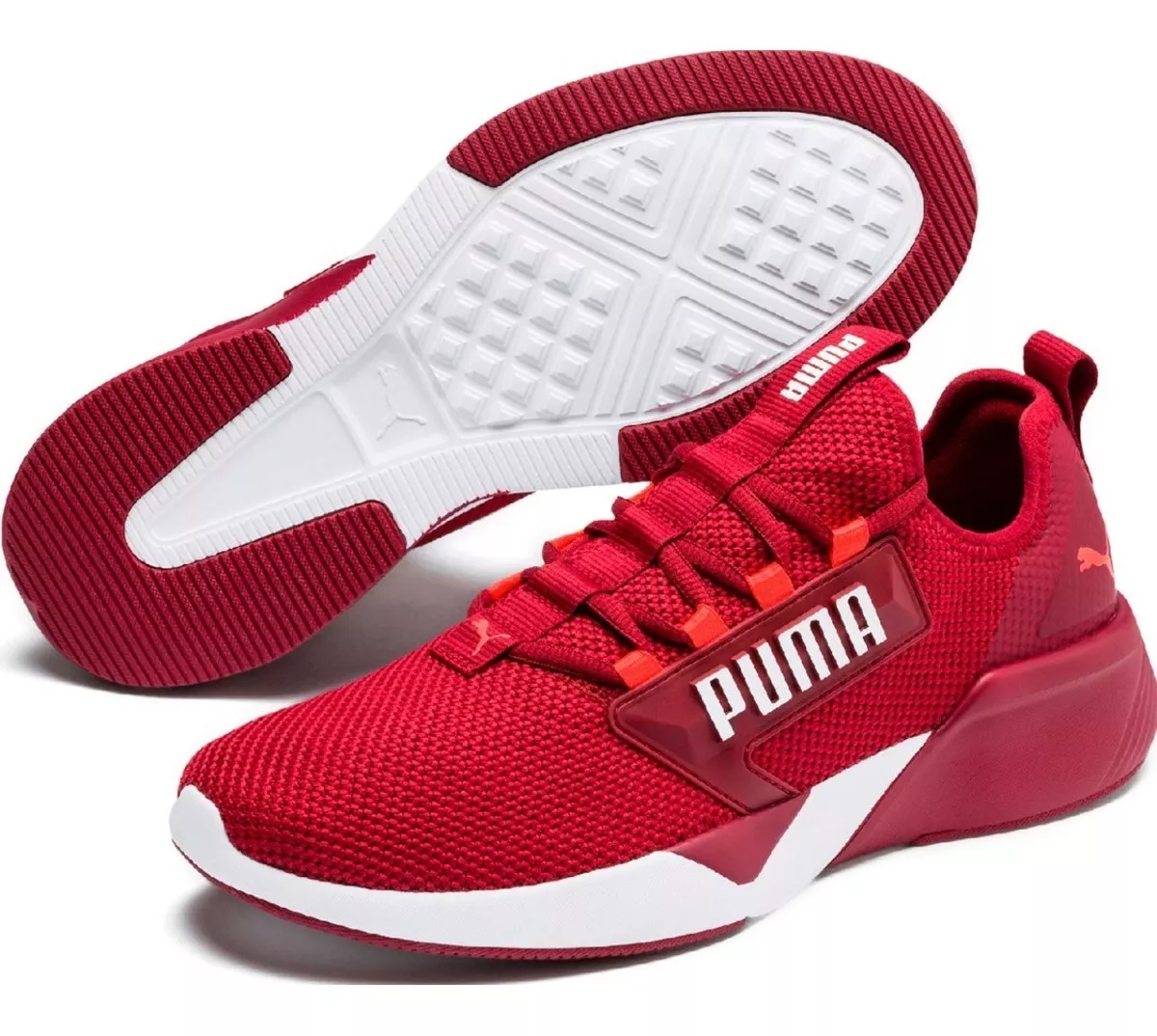 puma rojo con blanco