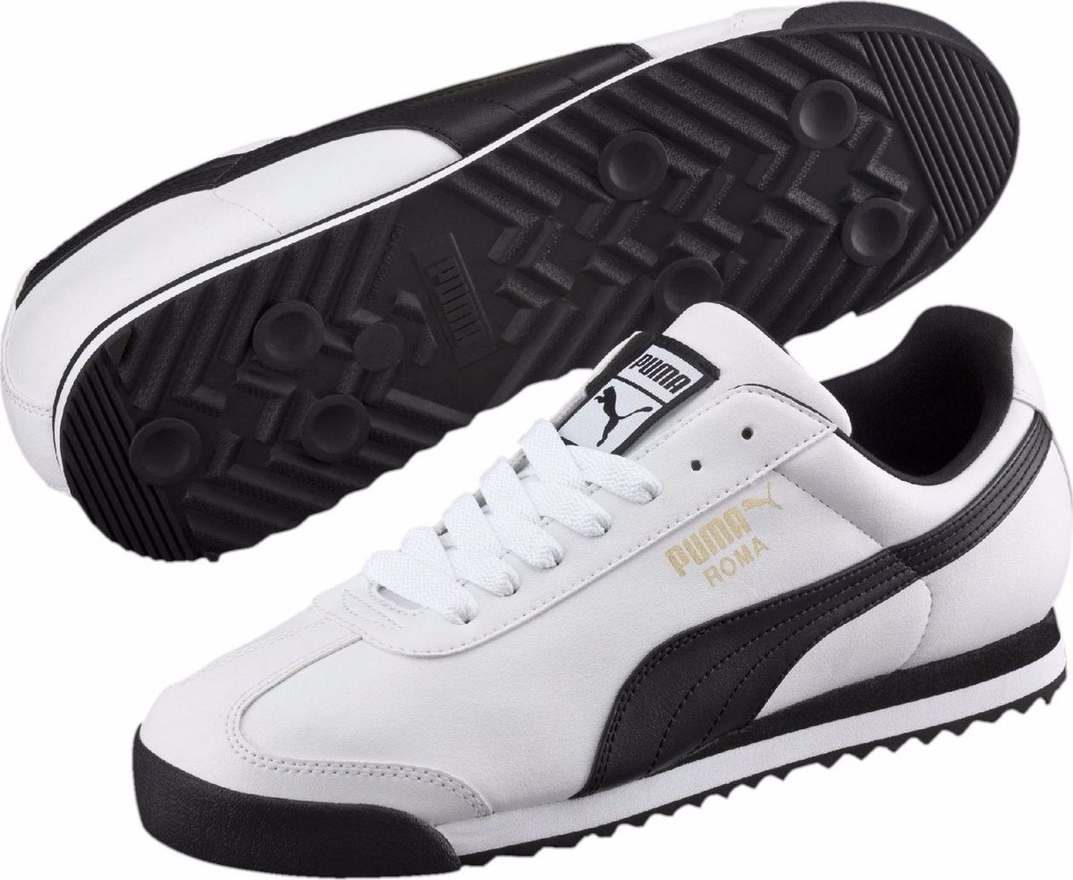 tenis puma blanco y negro