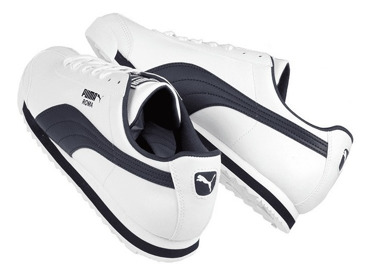 puma roma white new navy