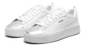 tenis puma blancos con liston