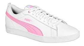 tenis puma de mujer blancos con rosa
