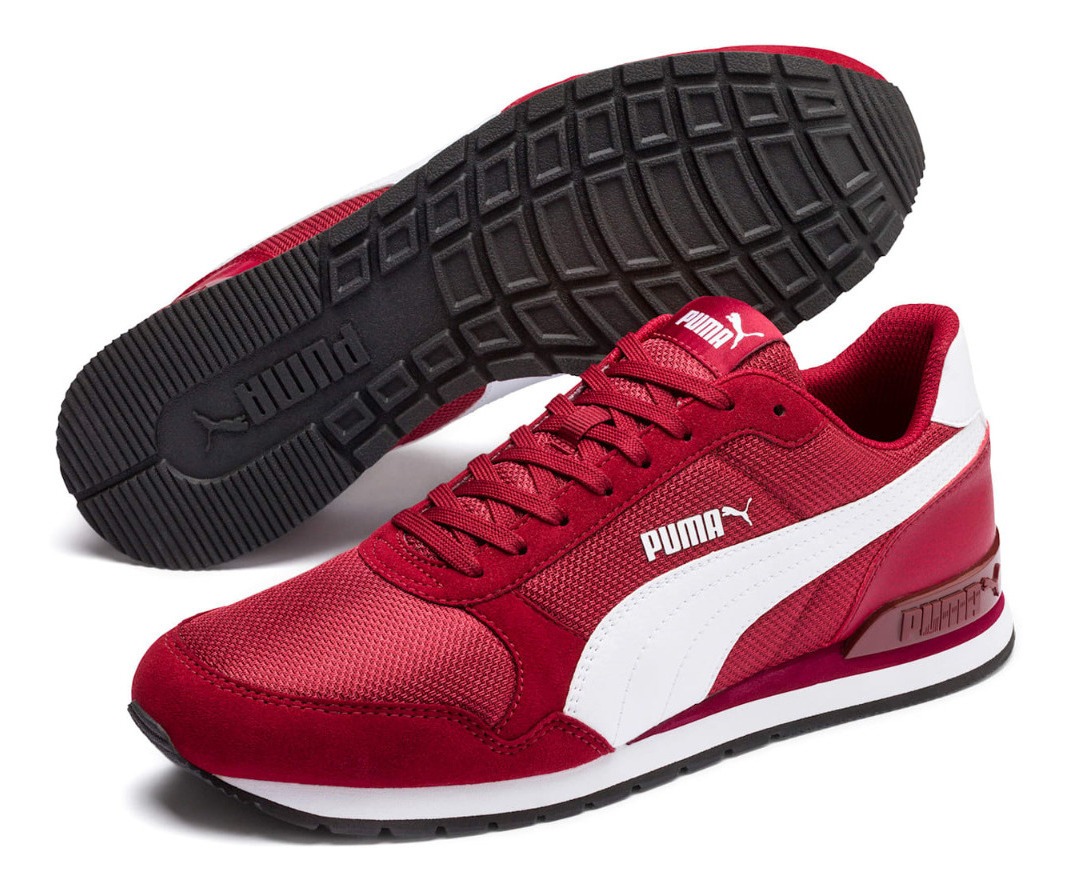 Tenis Puma St Runner V2 Mesh Soft Foam Casuales Hombre Rojo Tenis Puma St Runner V2 Mesh Soft Foam Casuales Hombre Rojo