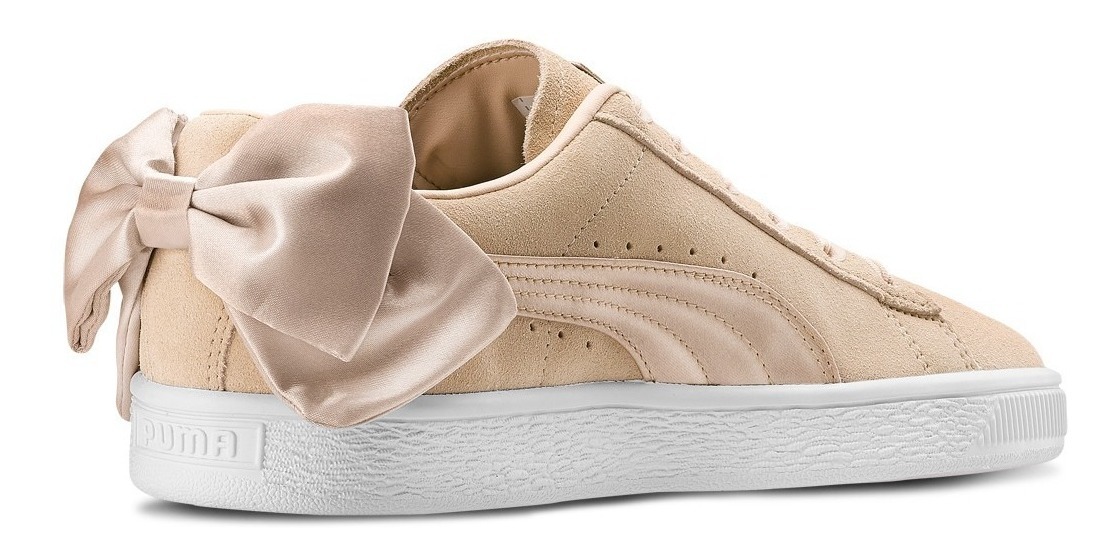 puma suede bow valentine beige