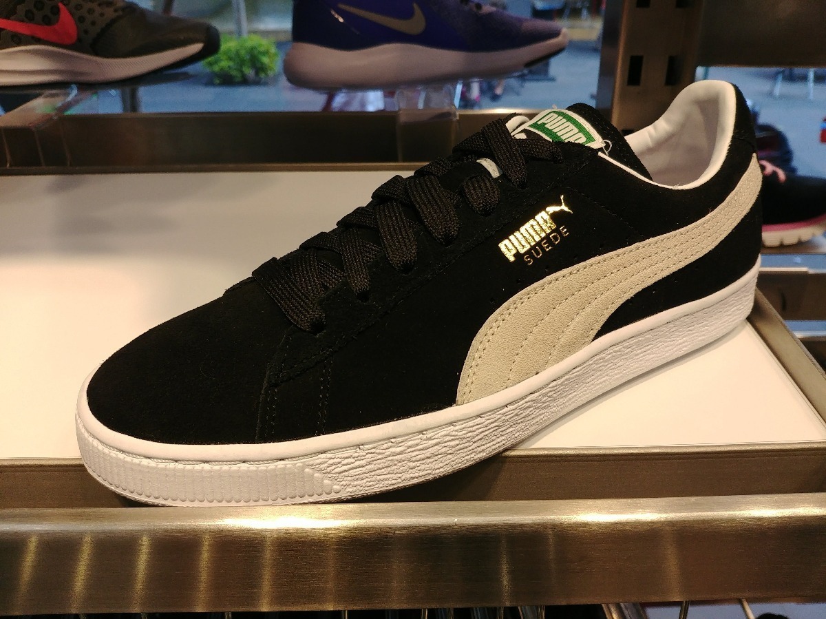 Tenis Puma Suede Classic Gamuza Ante Negros-blanco Hombre