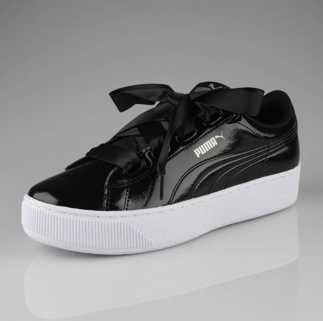 tenis puma vikky platform ribbon branco