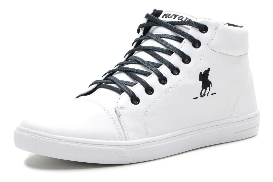 Mercado Variado - Tudo em um só Lugar | Tenis Sapatenis Masculino Polo Plus Bota Couro Eco Barato - R$ 64,99