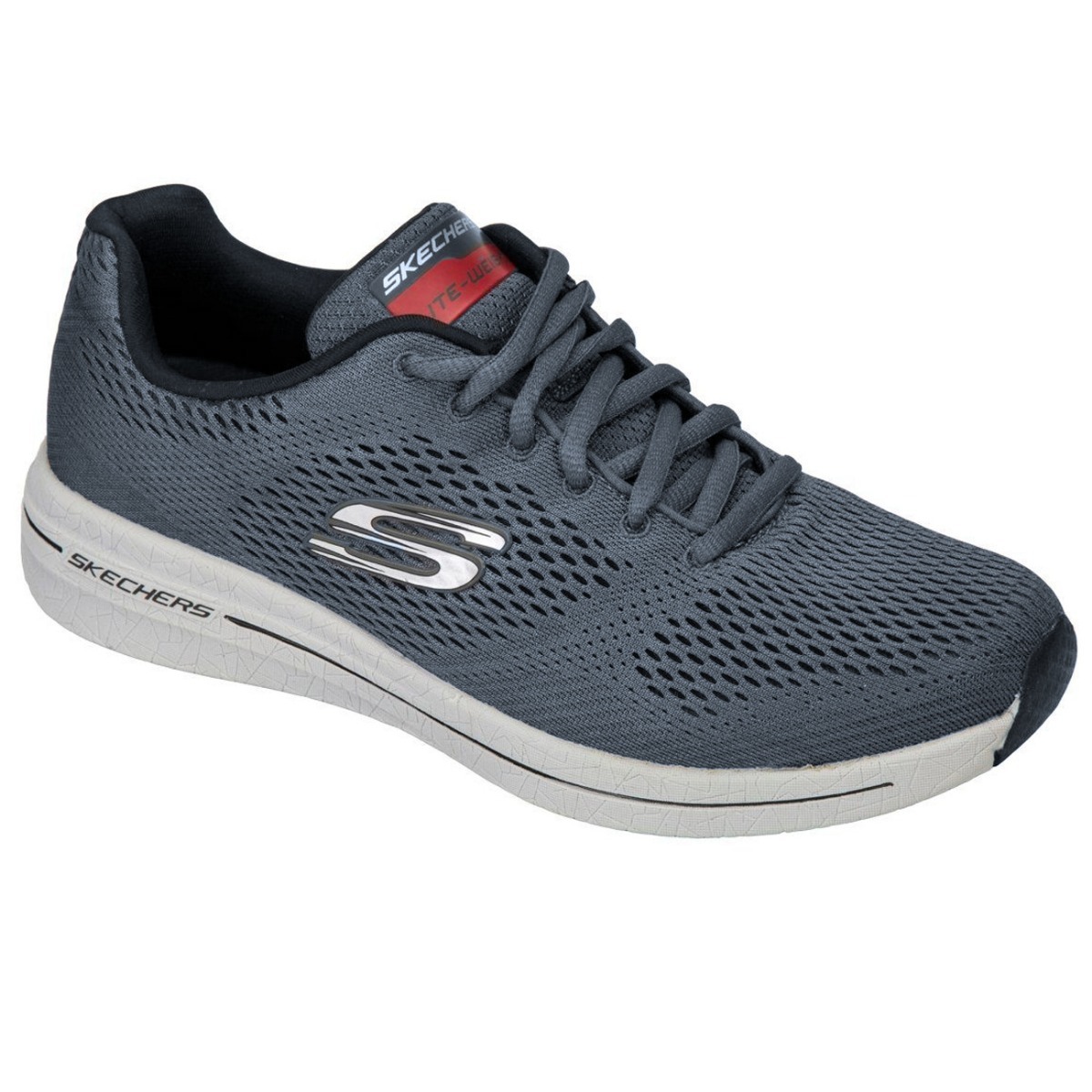 Tenis Skechers Burst 2.0 Gris Plata Deportivo Memory Foam