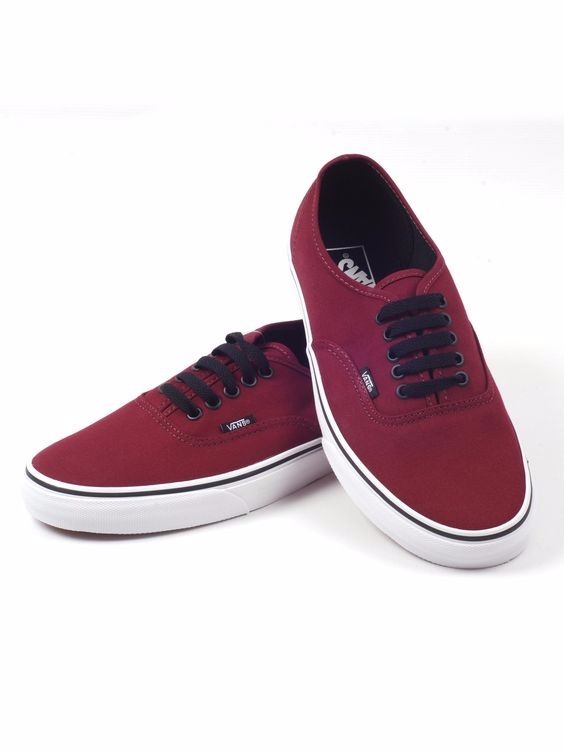 zapatos vans color vino