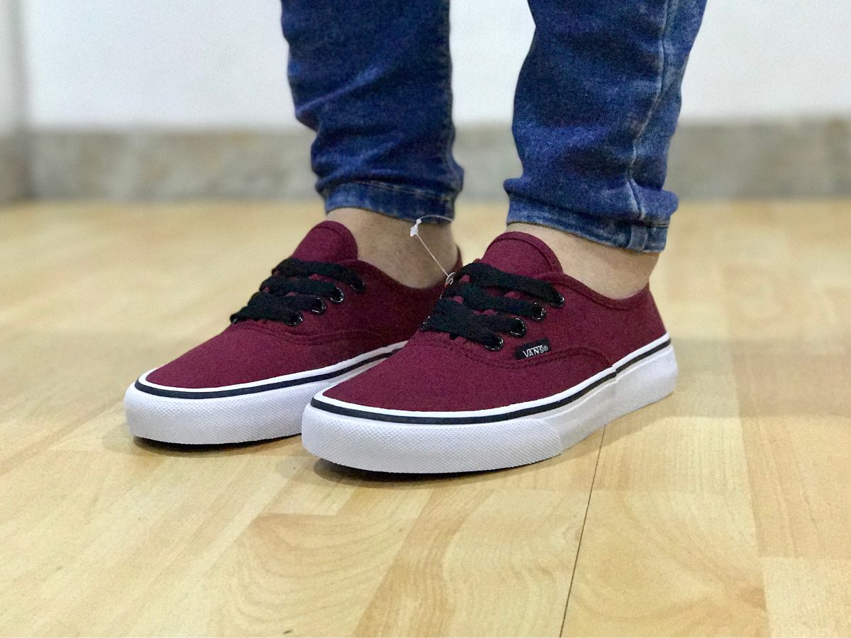 vans tenis rojo vino