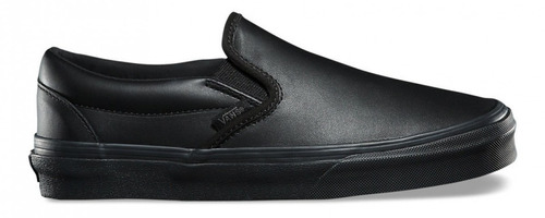 tenis vans negros de piel