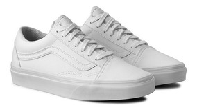 vans blancos de piel