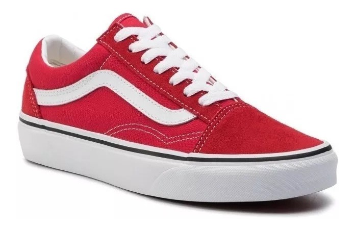 tenis vans rojos mujer