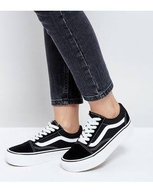 vans negros de plataforma