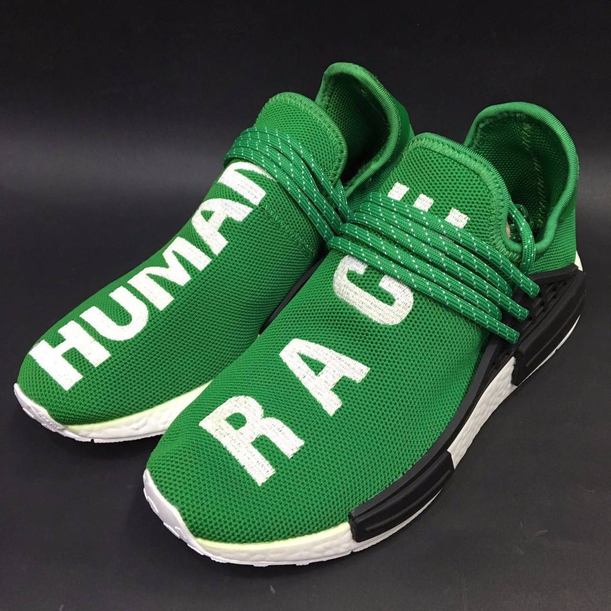 adidas human race verde