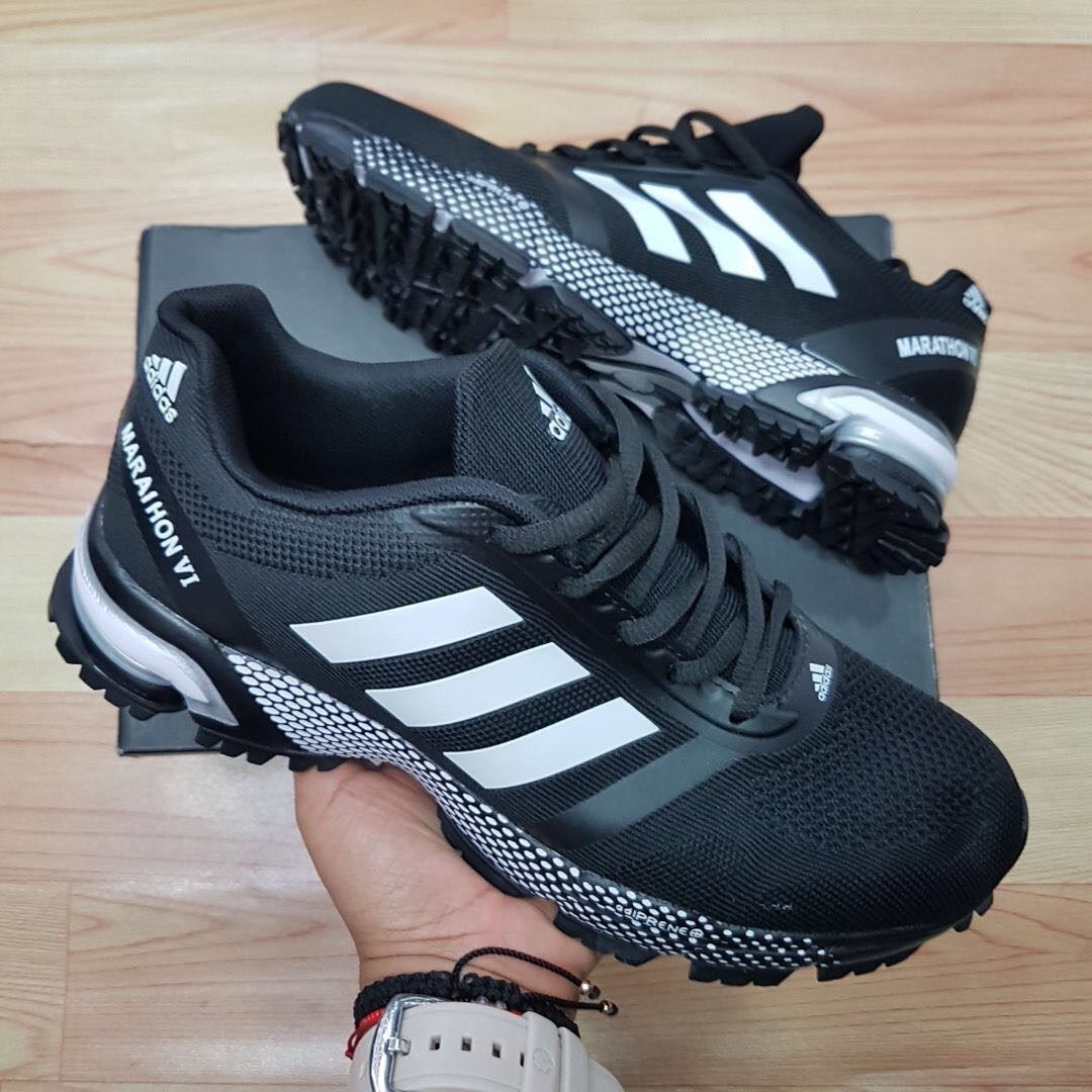 Tenis Zapatillas adidas Marathon Negra Blanca Hombre Env Gr - $ 144.900 en  Mercado Libre