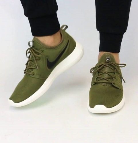 tenis nike verde militar hombre