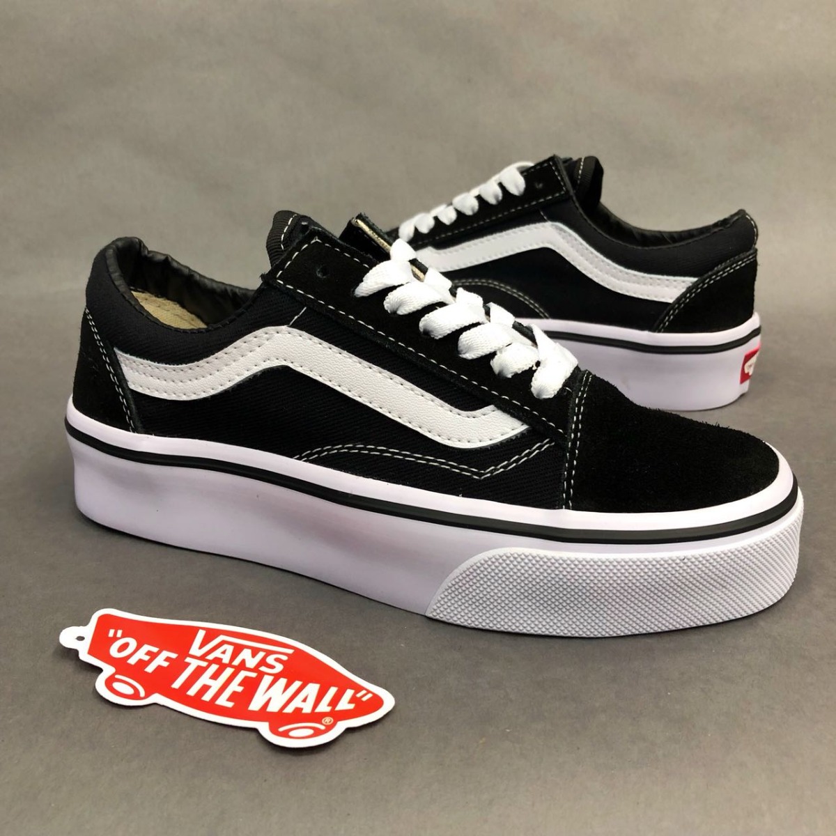 vans suela alta mujer