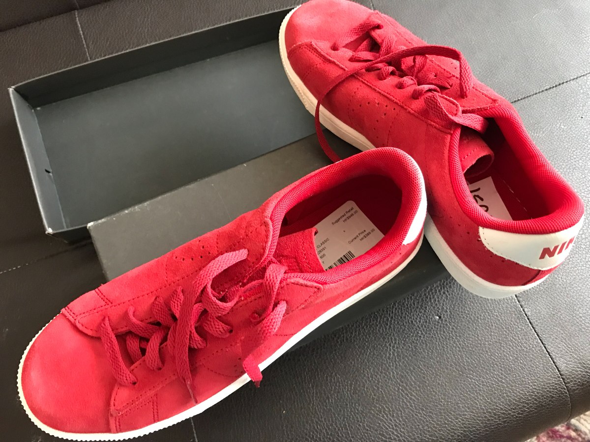 Tennis Clásicos Nike Rojos De Cuero Original Talla 38 - $ 150.000 en