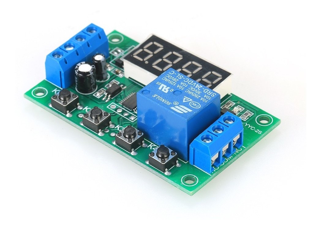 10A 30V DC 0~100Minutos M/ódulo de Rel/é de Temporizador Retardo Ajustable Interruptor de Apagado de Rel/é de Tiempo Retardo 10A 250V AC