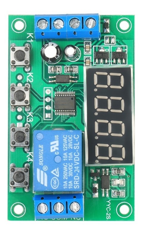 10A 30V DC 0~100Minutos M/ódulo de Rel/é de Temporizador Retardo Ajustable Interruptor de Apagado de Rel/é de Tiempo Retardo 10A 250V AC