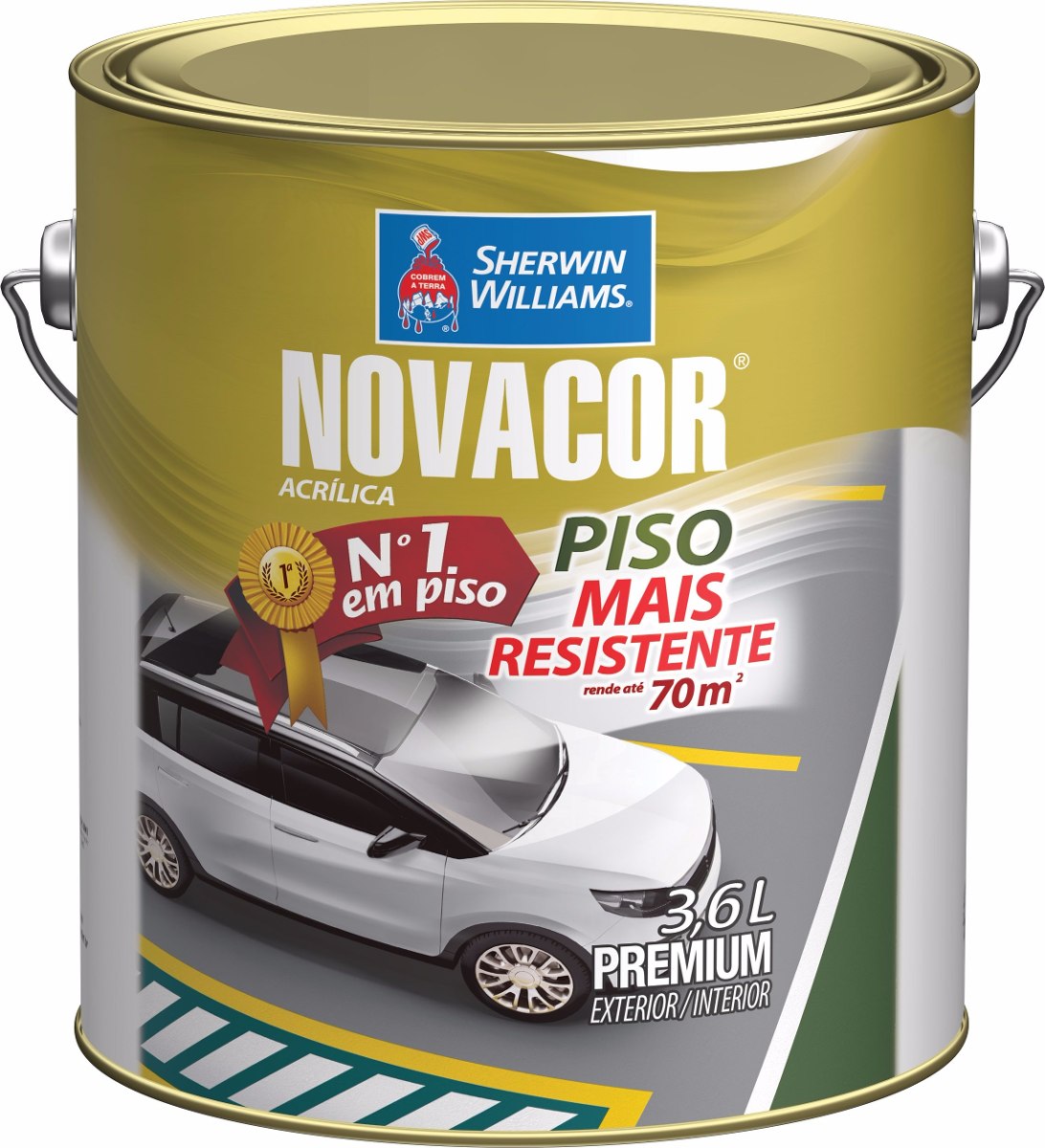 Tinta Acrílica Para Revestimento De Piso Tinta Piso Novacor Premium 3,6 Litros Cores Diversas - R$ 59,90 em