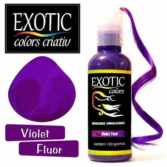 Tinta Tonalizante Exotic Colors Cabelos Violet Fluor 120g