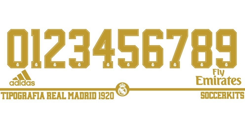 Tipografia Vector Real Madrid 2019-2020 Optimizada Para