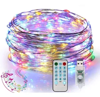 Tira Luces Led Decorativas Multicolor 10m Sync Con Músic Usb