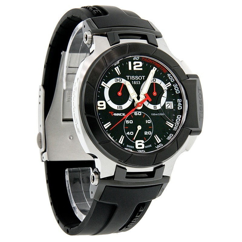 Tissot Mens T0484172705700 T-race Black Chronograph Dial Wa - R$ 3.399,00 em Mercado Livre