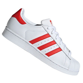 adidas superstar vermelho e branco