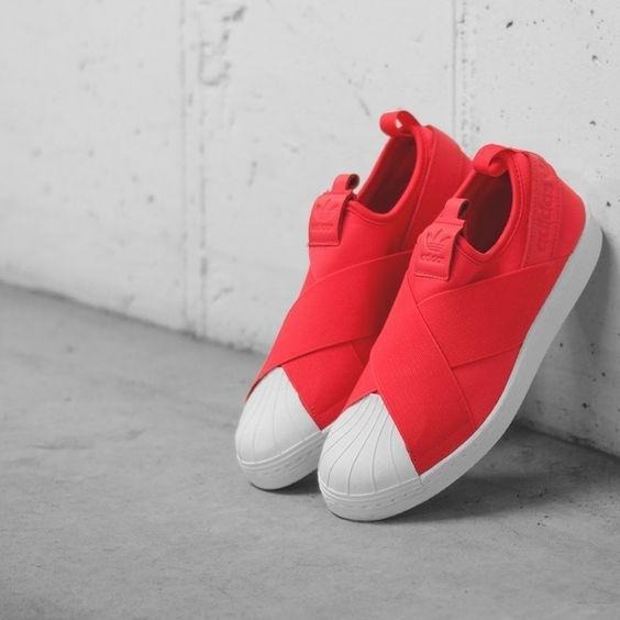 adidas original superstar slip on rose